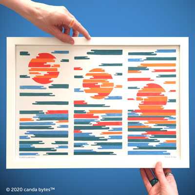 Sunset A3 riso print